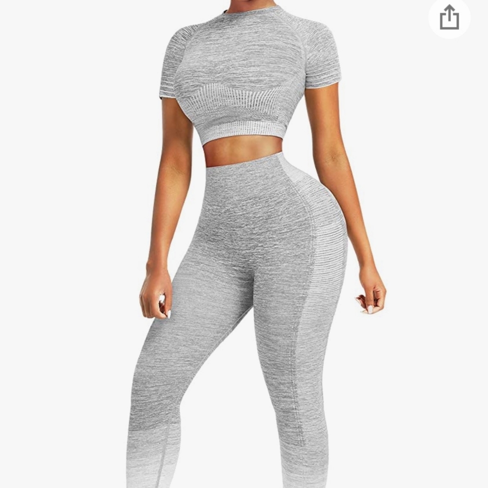 Grey workout top